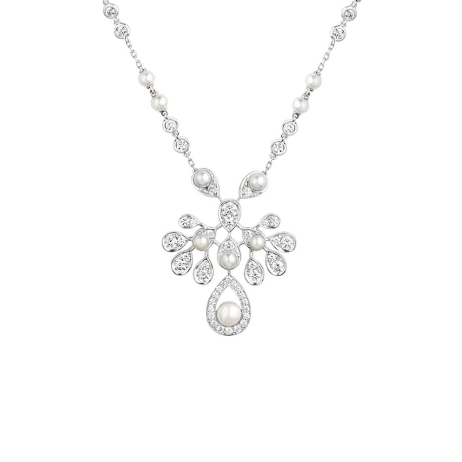 Chaumet Joséphine Aigrette Impériale Long Necklace White Gold, Pearls, Diamonds 083253