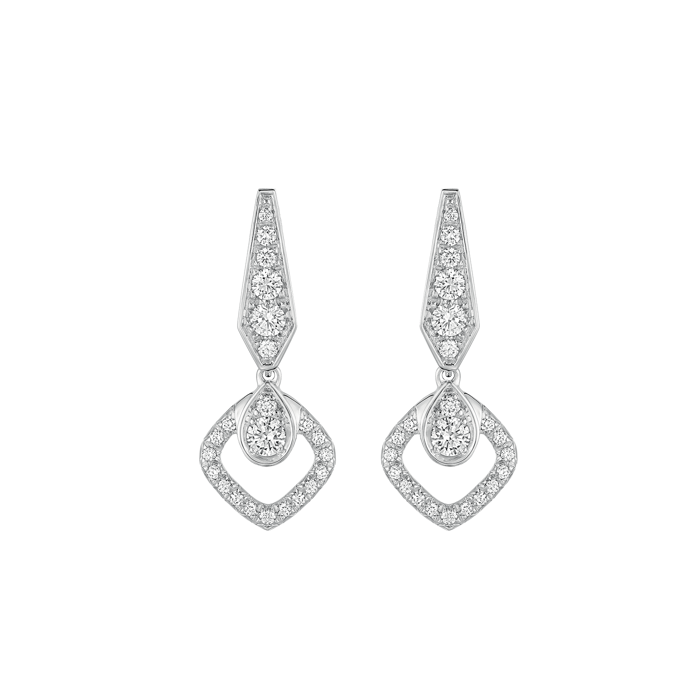 Chaumet Joséphine Eclat Floral Earrings White Gold, Diamonds 082674