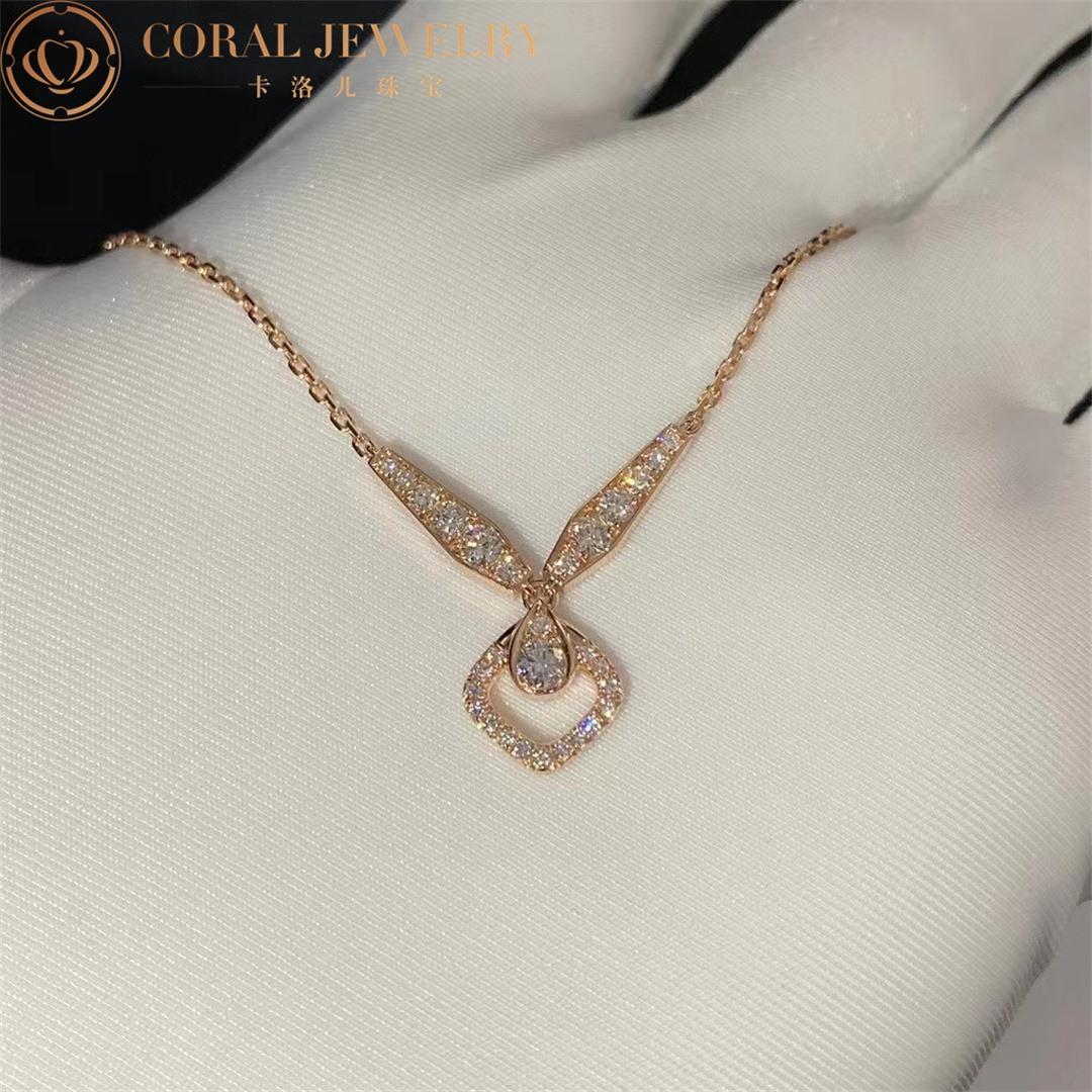 Chaumet Josephine Eclat Floral pink gold and diamond pendant 082671