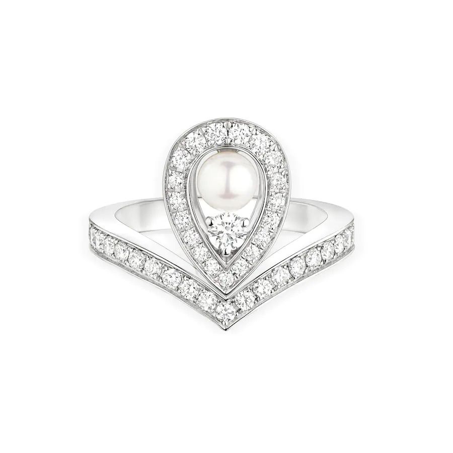 Chaumet Joséphine Aigrette Ring White Gold, Pearls, Diamonds 083289