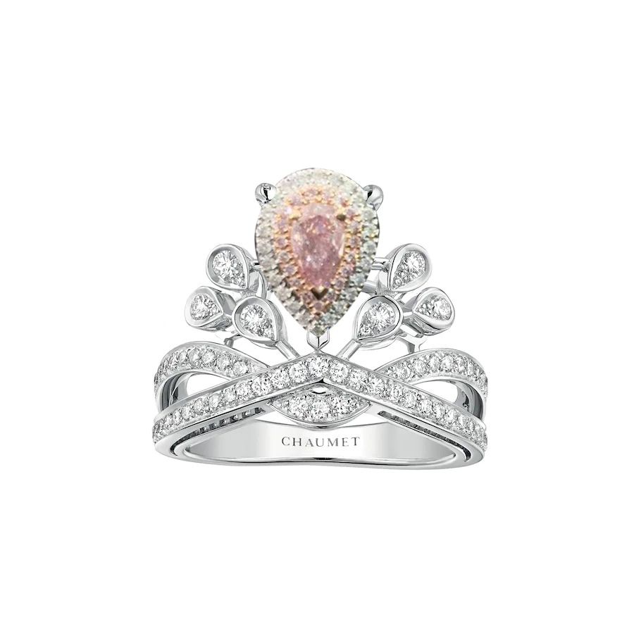 Chaumet Joséphine Aigrette Impériale Ring Platinum, Pink diamonds