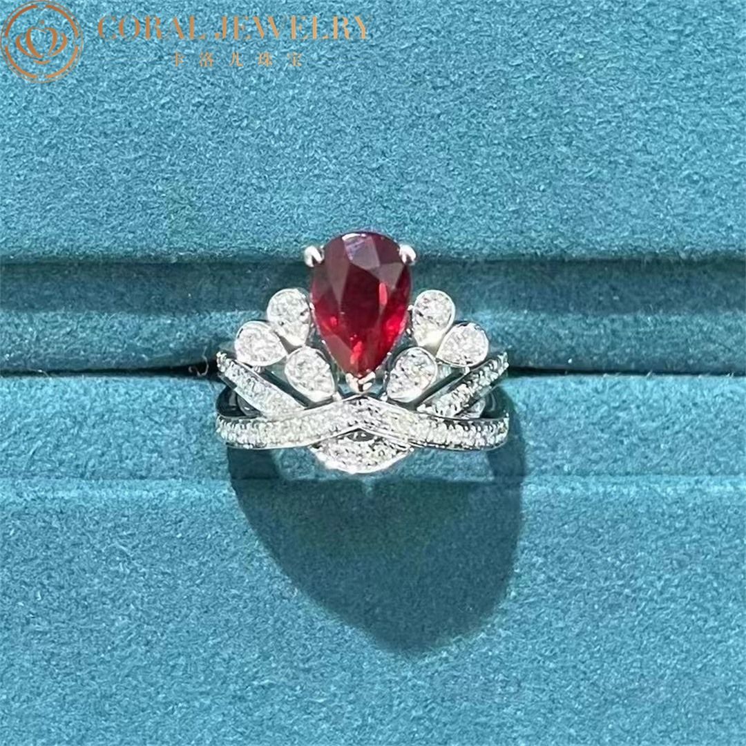 Chaumet Joséphine Aigrette Impériale Ring Platinum, Ruby, Diamonds 082920