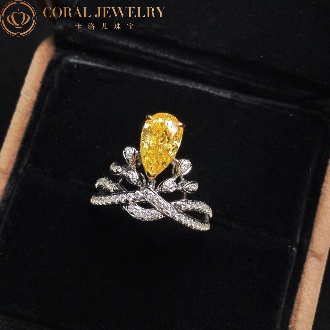 Chaumet Joséphine Aigrette Impériale Ring Platinum, yellow diamond, diamonds 082895