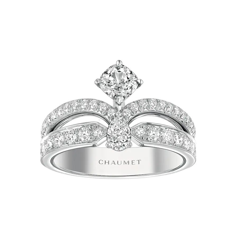 Chaumet Joséphine Éclat Floral Ring Platinum, Diamonds J3MZDC