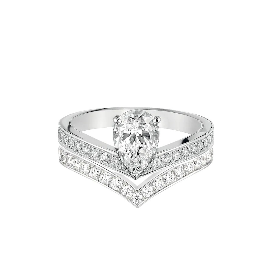 Chaumet Joséphine Aigrette Solitaire Platinum, Diamonds J3OQ00-083590 Combination Rings