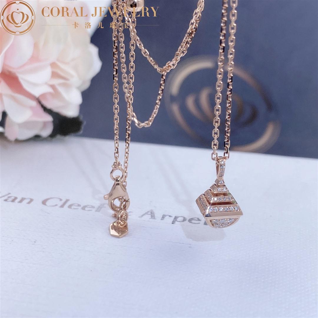 Marli Cleo Mini Rev Full Diamond Pendant In Rose Gold CLEO-N32