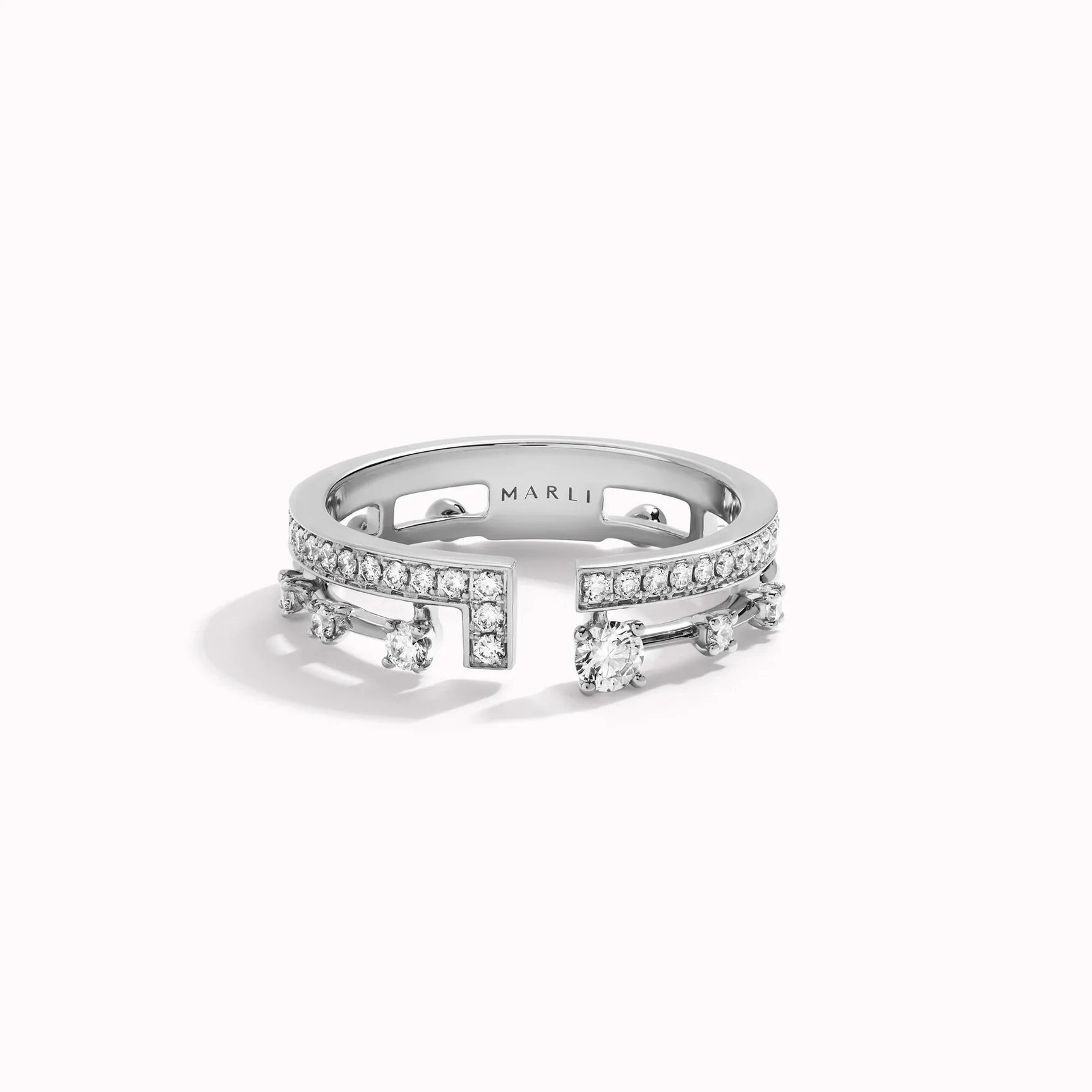 Marli Avenues Index Ring In White Gold Aven R4 