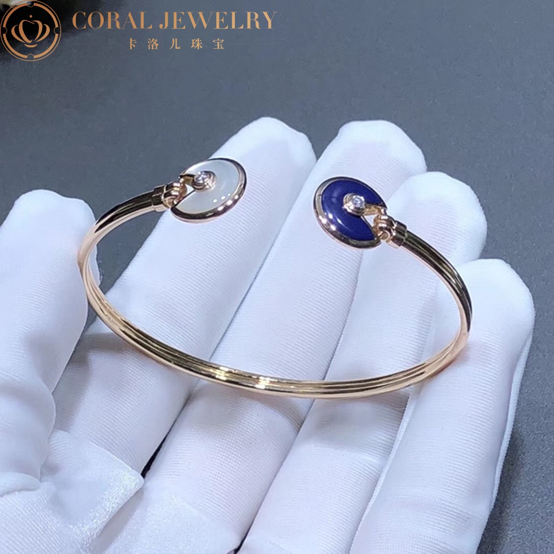 Cartier Amulette De Cartier Bracelet XS Model Rose Gold Lapis lazuli