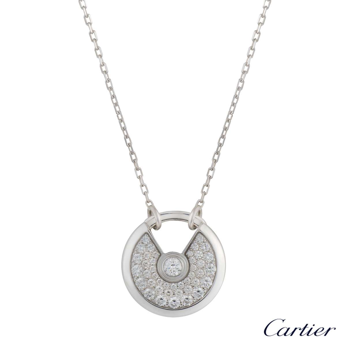 Cartier Amulette de Cartier Diamond Whit Gold Long Necklace B3047600