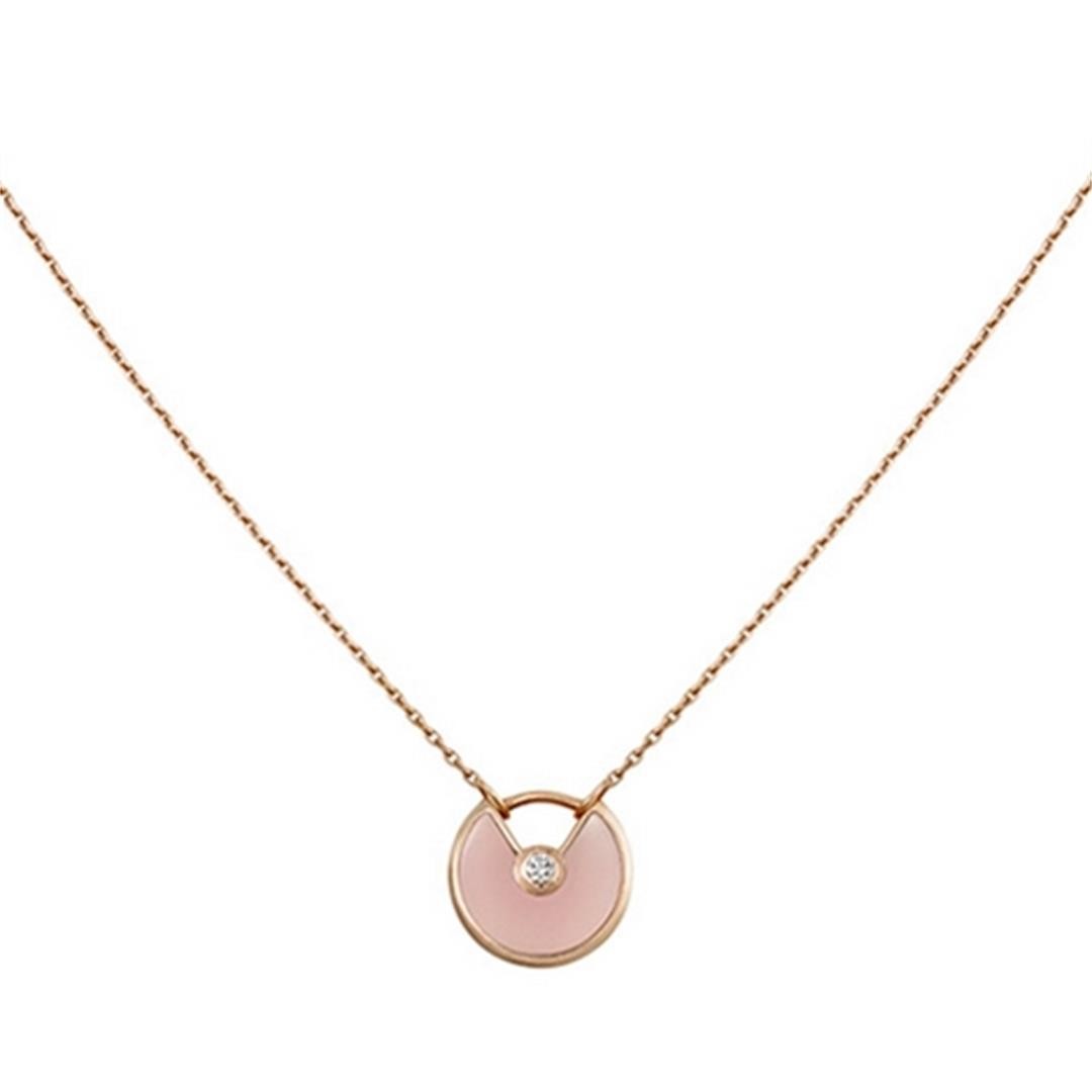 Cartier Amulette De Cartier Necklace XS Rose Gold, Opal, Diamond B7224519