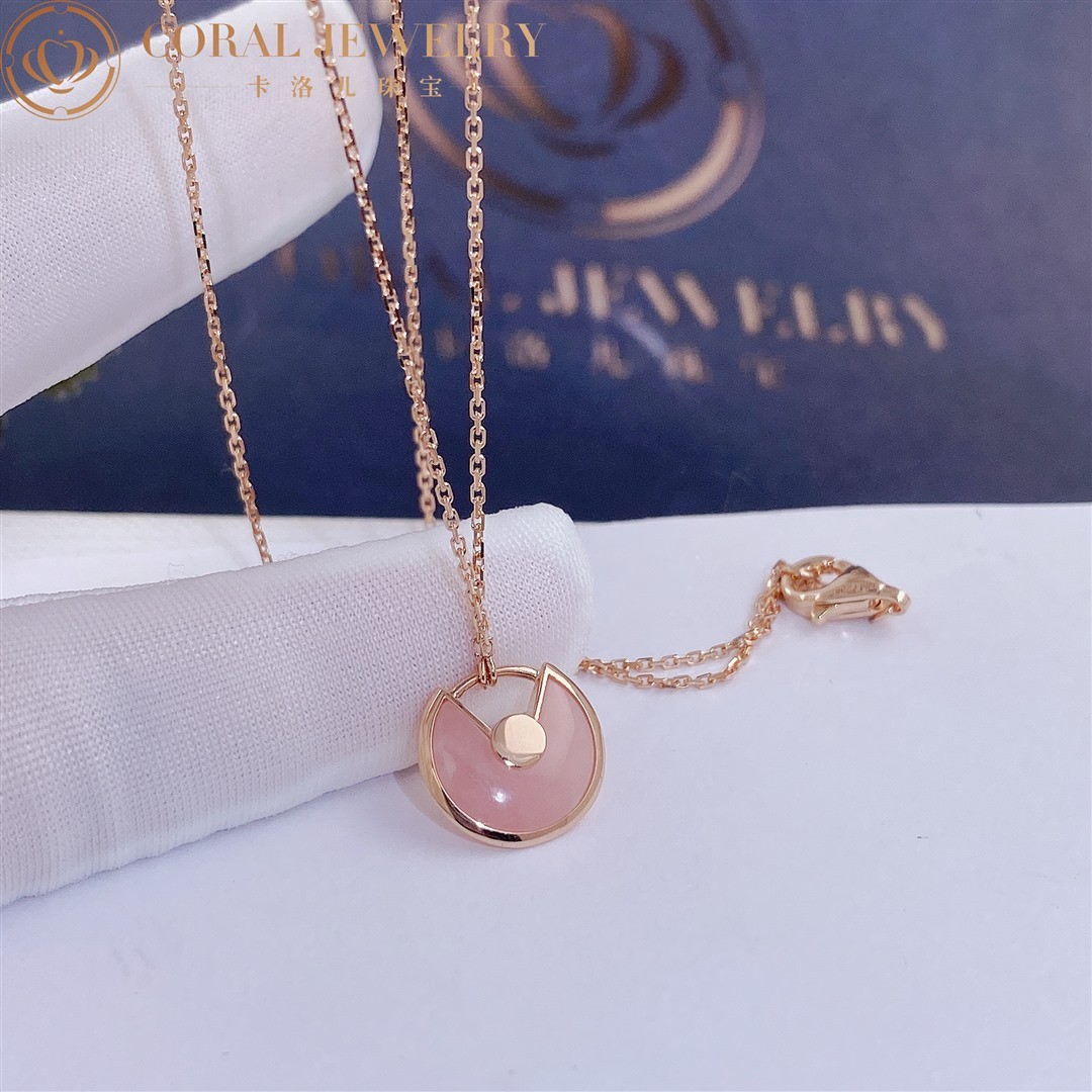 Cartier Amulette De Cartier Necklace XS Rose Gold, Opal, Diamond B7224519