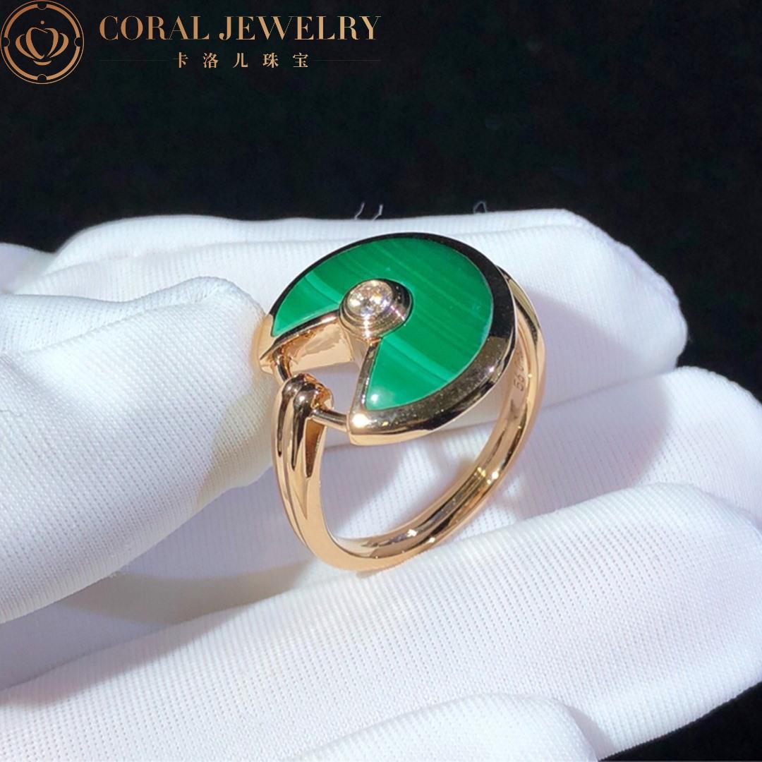 Cartier Amulette De Cartier Ring Small Model Malachite B4214300