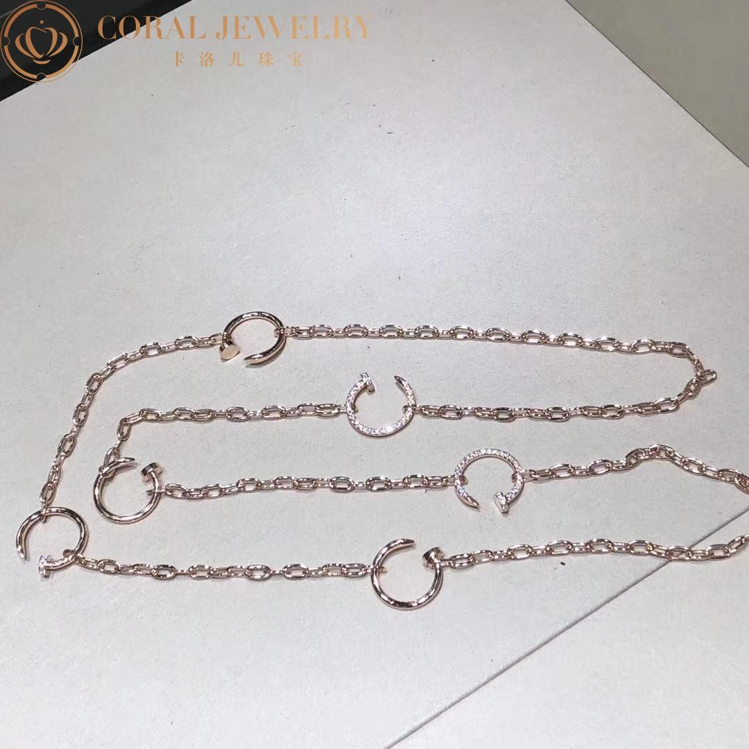 Cartier Juste Un Clou Rose Gold Diamond Chain Necklace N7413400