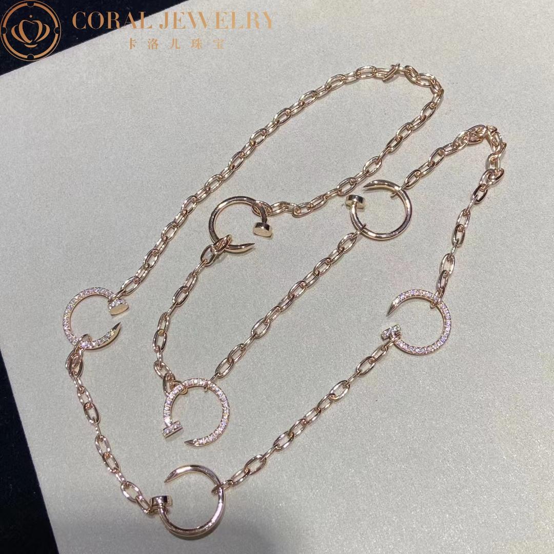 Cartier Juste Un Clou Rose Gold Diamond Chain Necklace N7413400