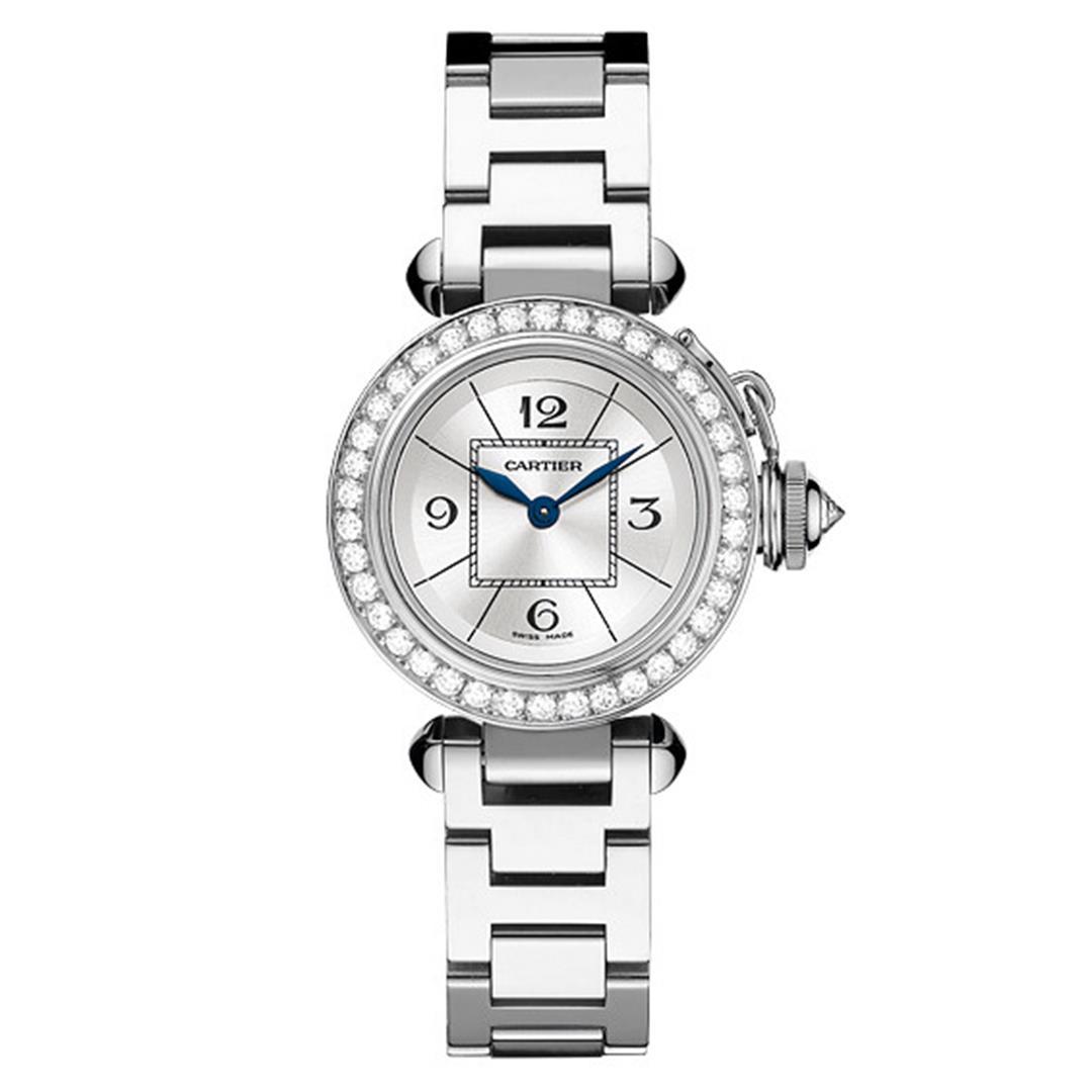 Cartier Pasha De Cartier Watch White Gold Diamond Quartz Ladies Watch Ref. WJ124012