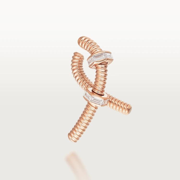 Cartier Ecrou De Cartier Right Earring Rose Gold, Diamonds B8301437