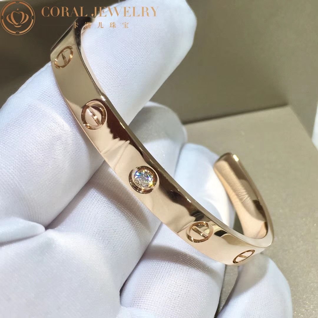 Cartier Love Bracelet, 1 Diamond Pink Gold