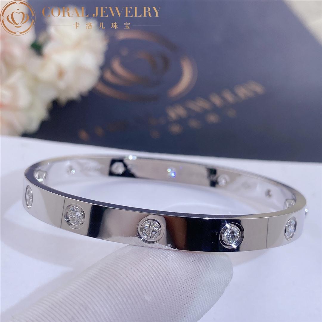 Cartier Love Bracelet, 10 Diamonds White Gold Ref. B6070417