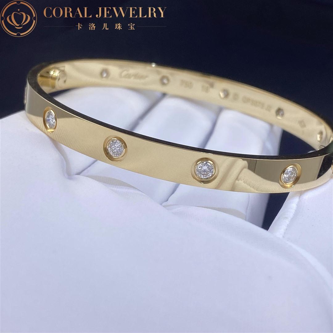 Cartier Love Bracelet, 10 Diamonds Yellow Gold Ref. B6070317