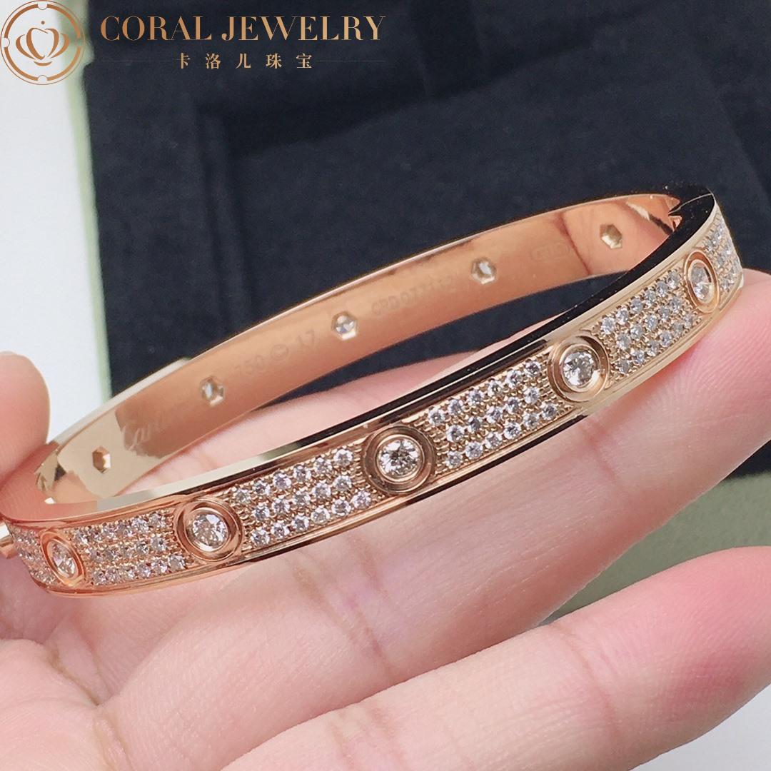 Cartier Love Bracelet, Diamond-paved Rose Gold Ref. N6033602