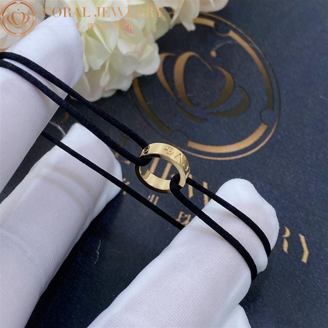 Cartier Love Cotton Rope Yellow Gold Black Bracelet