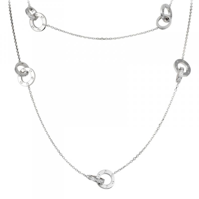 Cartier Love Necklace 18k White Gold Long Necklace N7066000