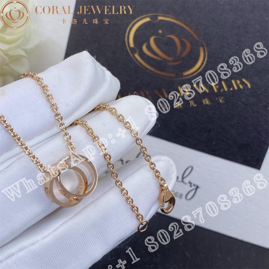 Cartier Love Necklace Rose Gold B7212300 Coral (4)