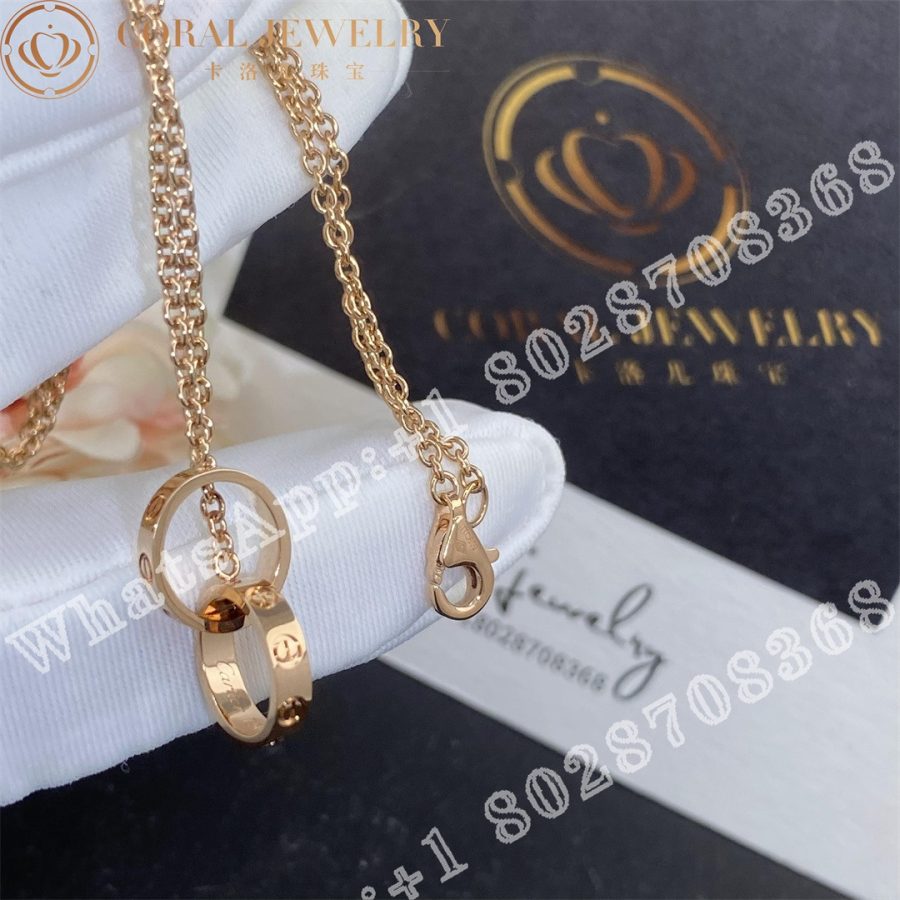 Cartier Love Necklace Rose Gold B7212300 Coral (6)