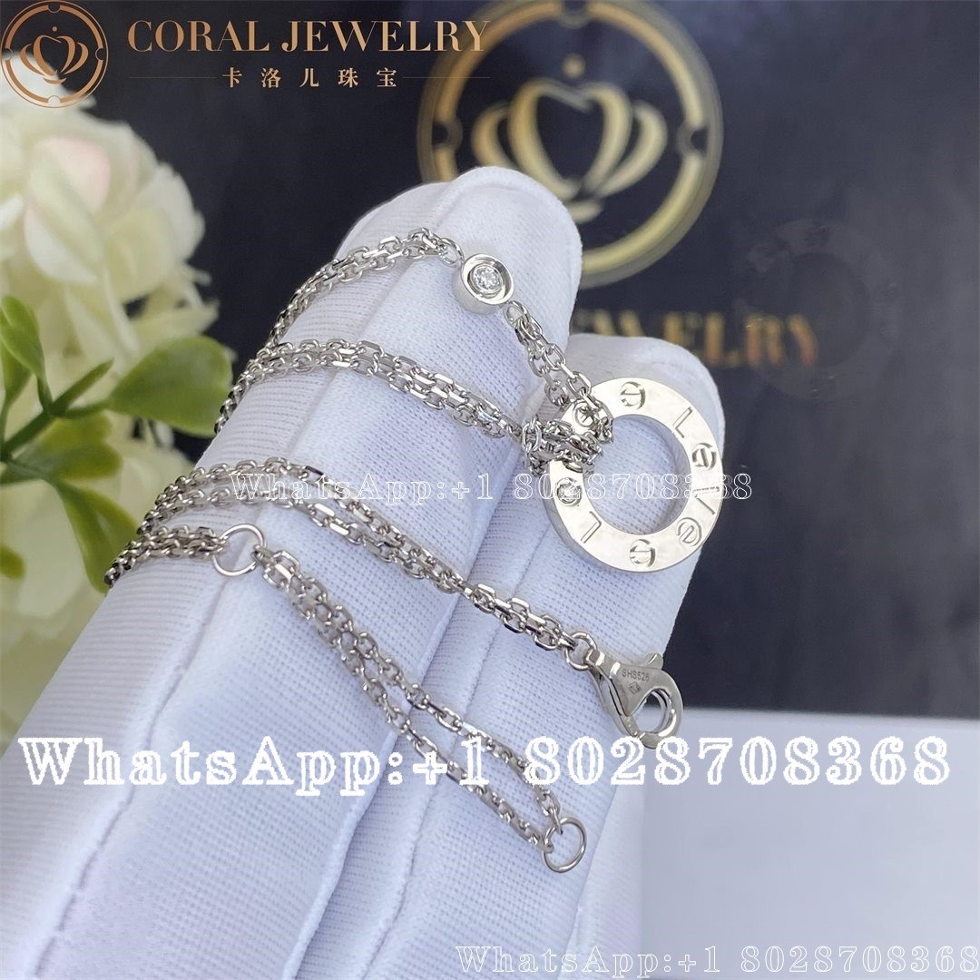 Cartier Love Necklace, 2 Diamonds White Gold B7219400