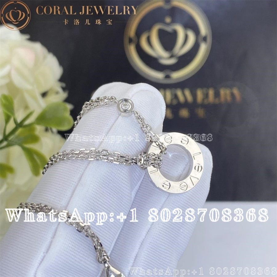 Cartier Love Necklace, 2 Diamonds White Gold B7219400