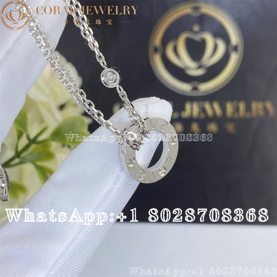 Cartier Love Necklace, 2 Diamonds White Gold B7219400