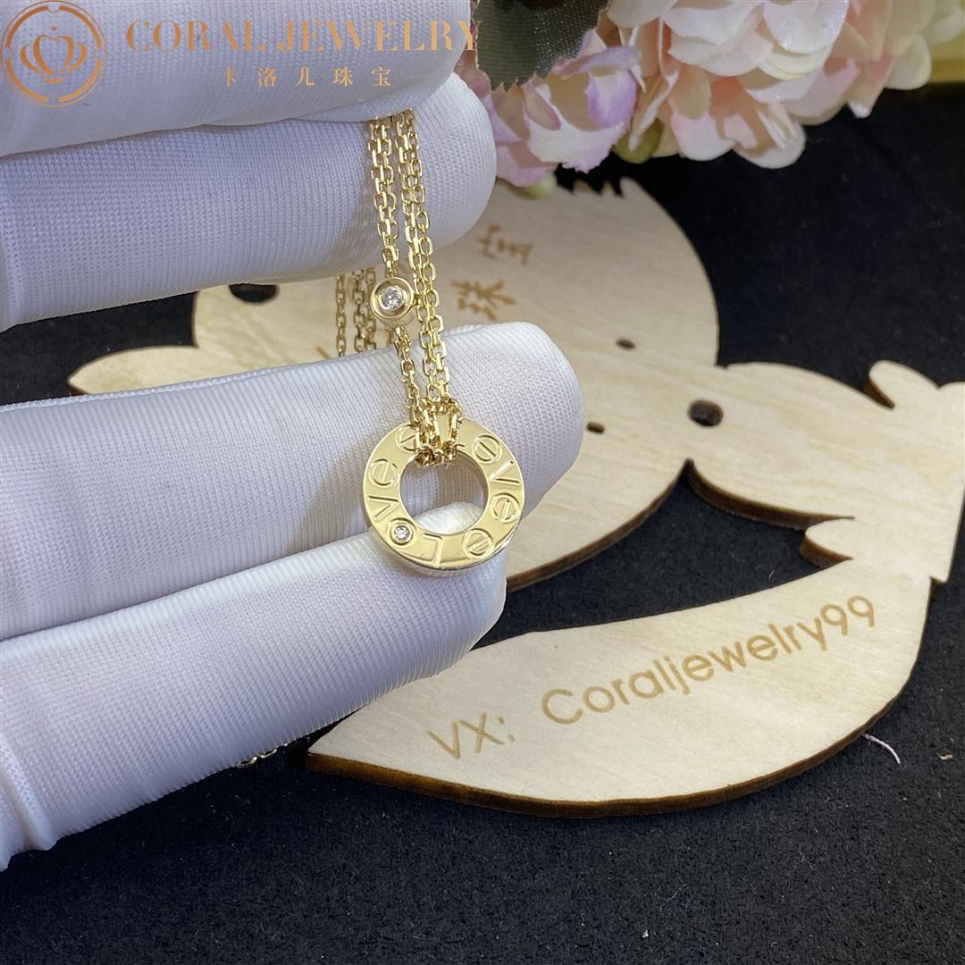 Cartier Love Necklace, 2 Diamonds Yellow Gold B7219500