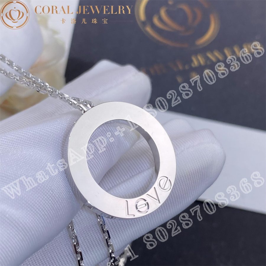 Cartier Love Necklace 3 Diamonds White Gold B7014600 Coral (3)