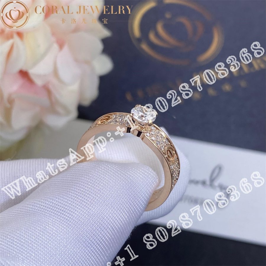 Cartier Love Solitaire Rose Gold Diamond N4774600 Coral (1)