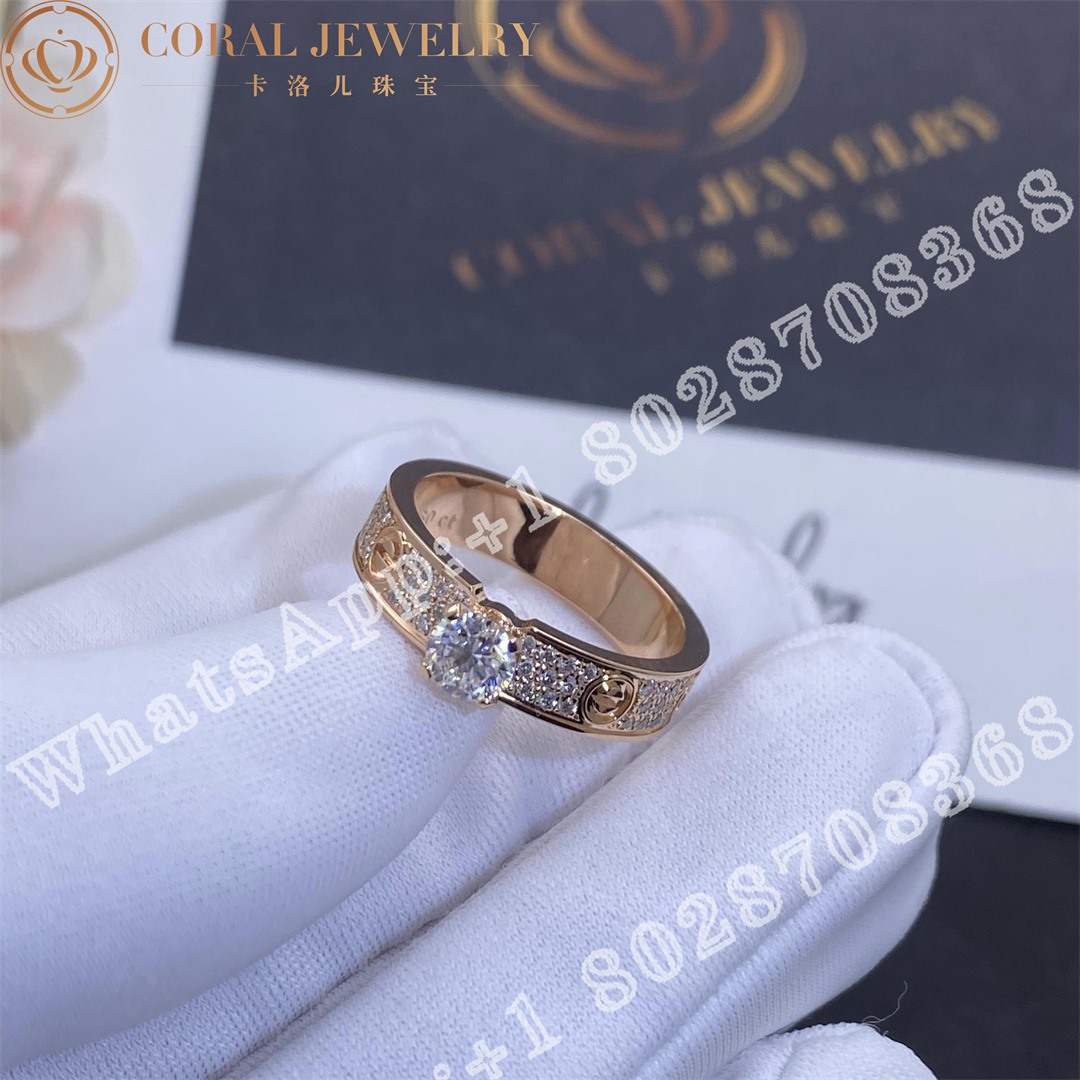 Cartier Love Solitaire Rose Gold Diamond N4774600 Coral (10)