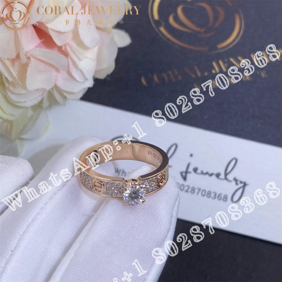 Cartier Love Solitaire Rose Gold Diamond N4774600 Coral (13)