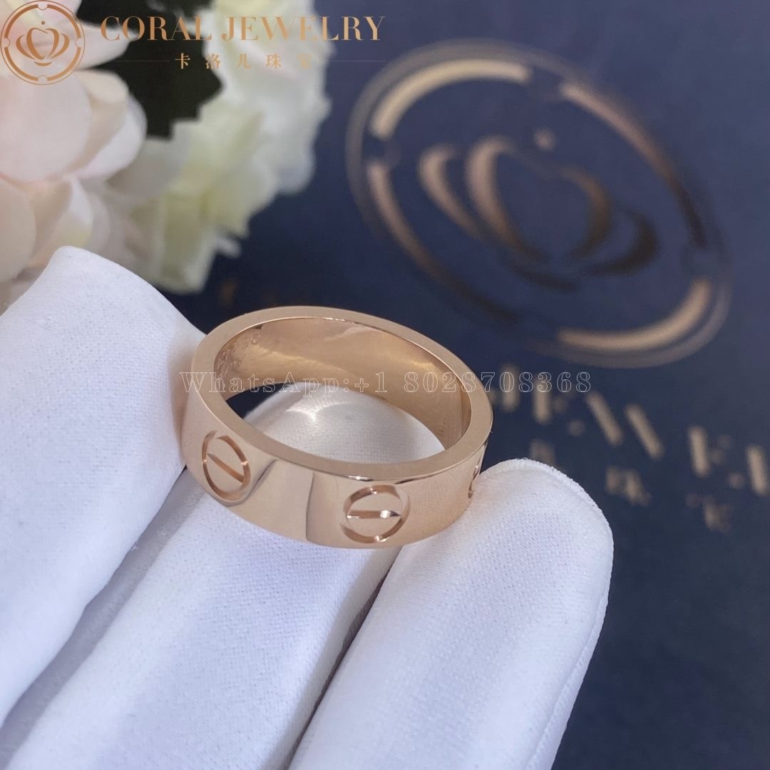 Cartier Love Ring Rose Gold Ref B4084800 Coral (1)