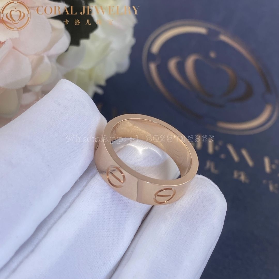 Cartier Love Ring Rose Gold Ref B4084800 Coral (4)