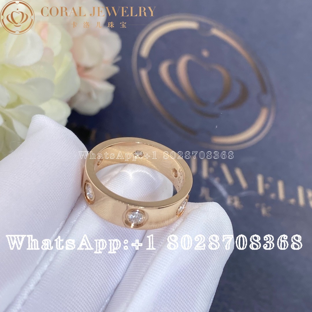 Cartier Love Ring, Rose Gold 6 Diamonds Ref. B4097500