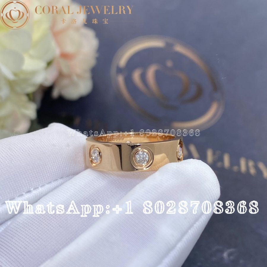 Cartier Love Ring, Rose Gold 6 Diamonds Ref. B4097500