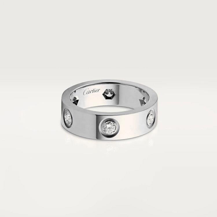 Cartier Love Ring, White Gold 6 Diamonds Ref. B4026000