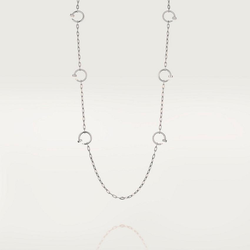 Cartier Juste Un Clou White Gold Diamond Chain Necklace