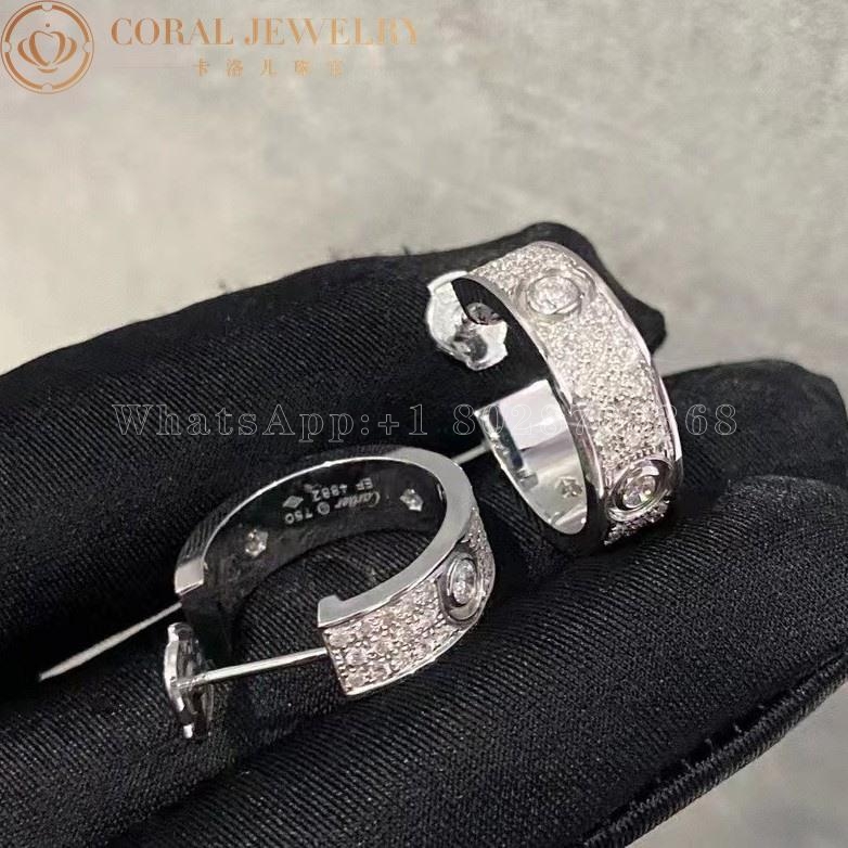 Cartier Love Earrings, Diamonds-Paved, White Gold