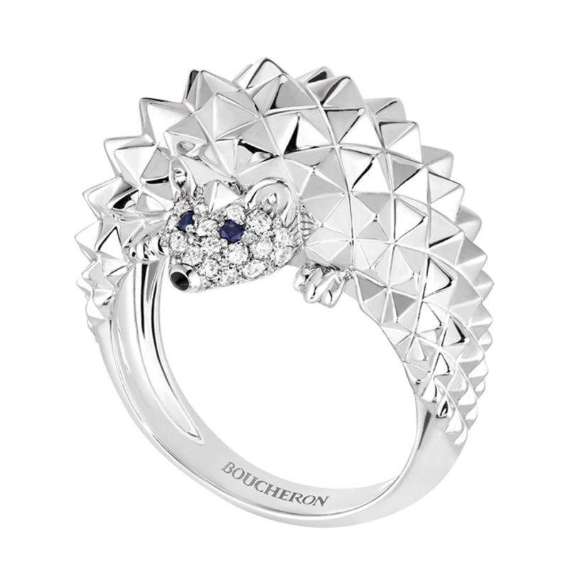 Boucheron Animaux De Collection ring, Hans, the Hedgehog Ring, Diamonds Ref : JRG02199