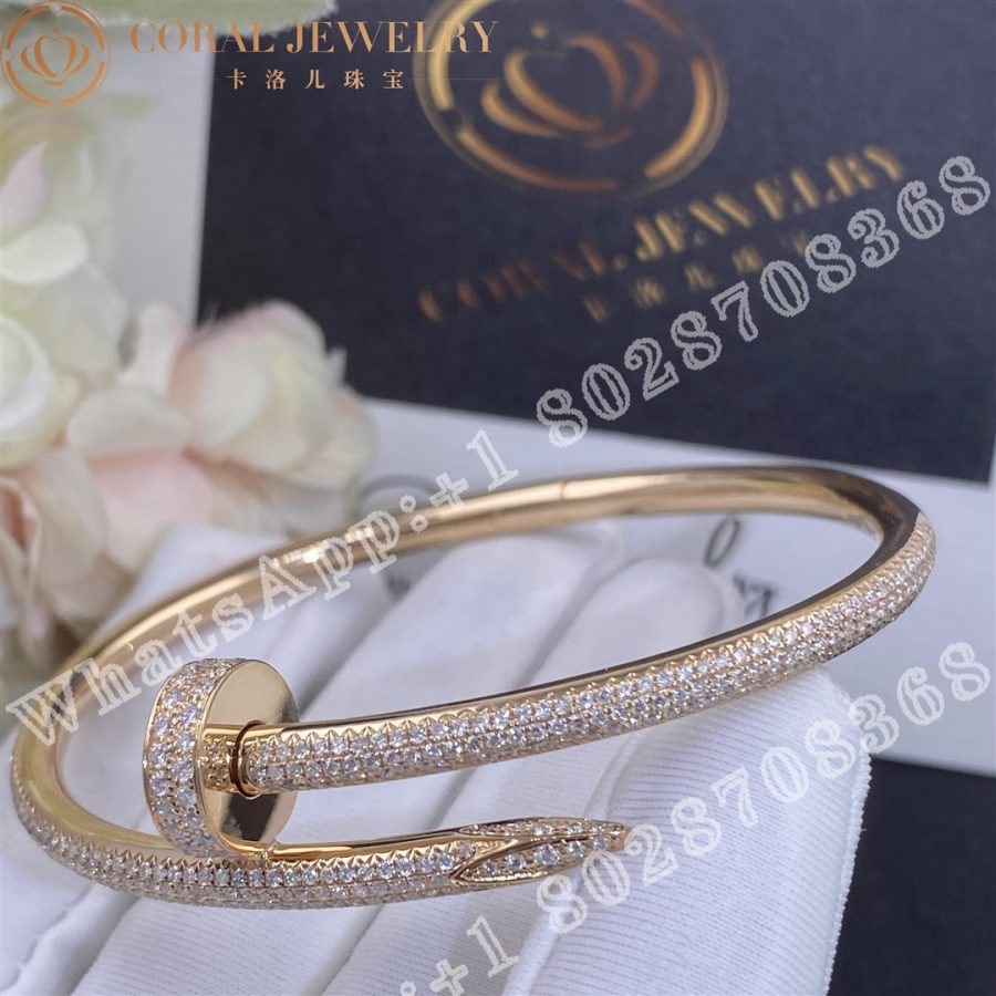 Cartier Juste Un Clou Bracelet Rose Gold Diamonds Ref N67 Coral (5)