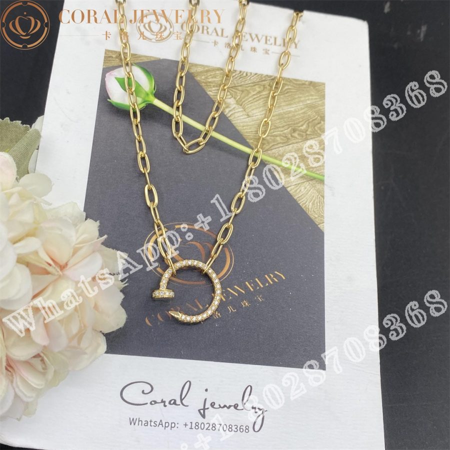 Cartier Juste Un Clou Chain Necklace Yellow Gold Ref N7413500 Coral (2)