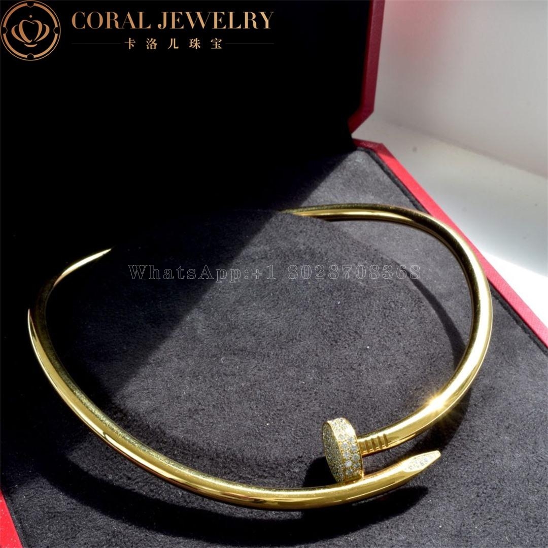 Cartier Juste un Clou Collar Necklace Large Model, Yellow Gold Diamonds Ref. N7424270