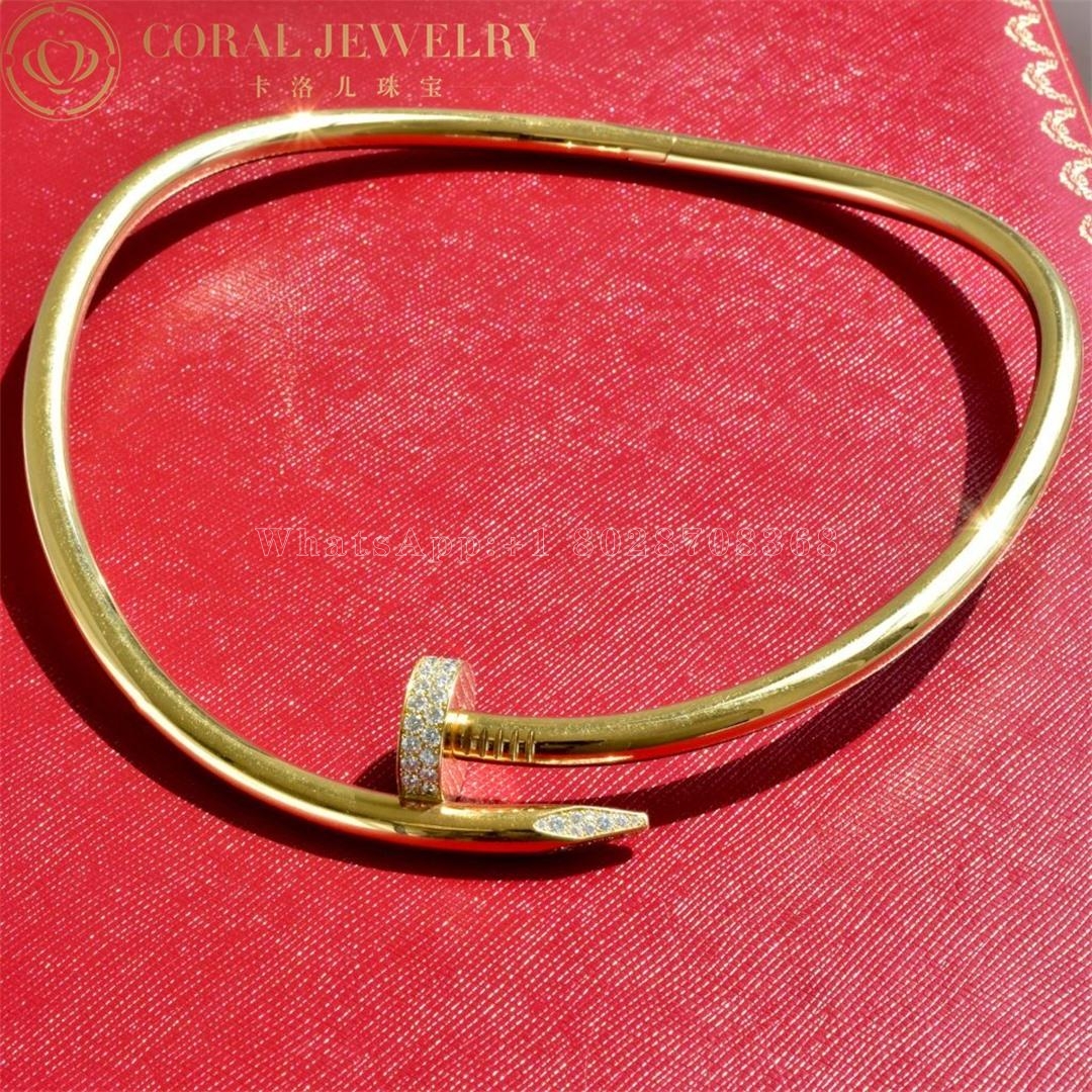 Cartier Juste un Clou Collar Necklace Large Model, Yellow Gold Diamonds Ref. N7424270