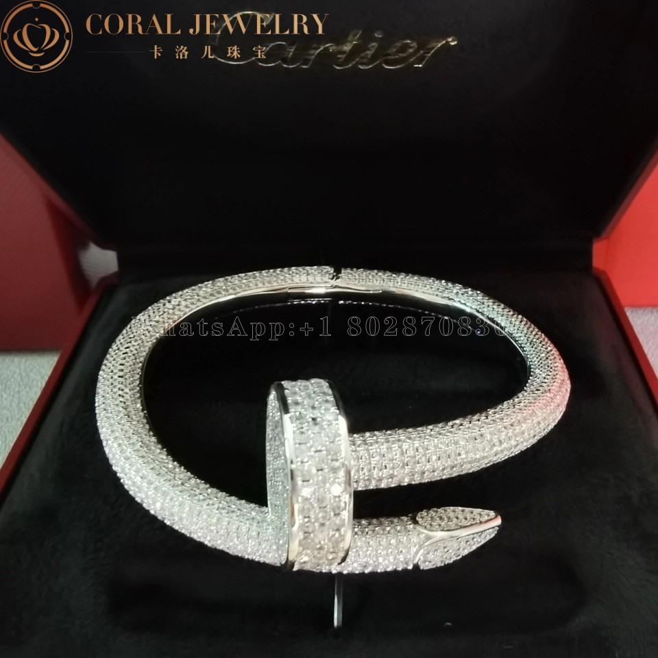 Cartier Juste Un Clou Bracelet, Large Model White Gold Diamonds Ref. HP601192