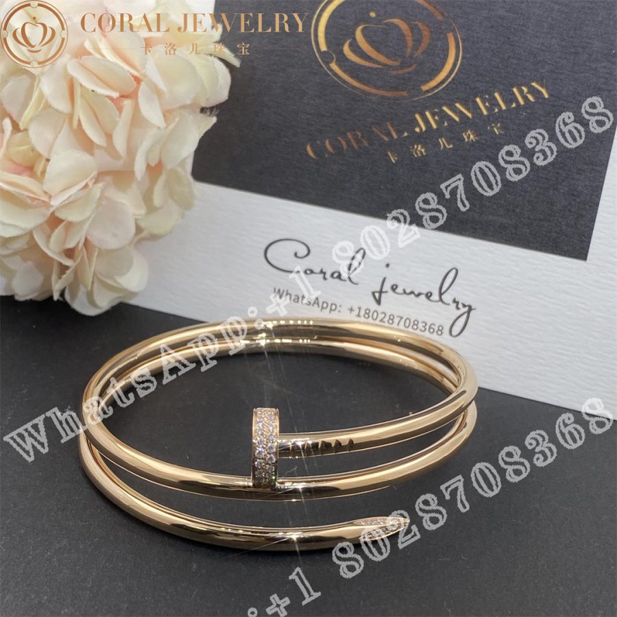 Cartier Juste Un Clou Bracelet 18k Rose Gold Diamonds Ref N6708417 Coral (11)